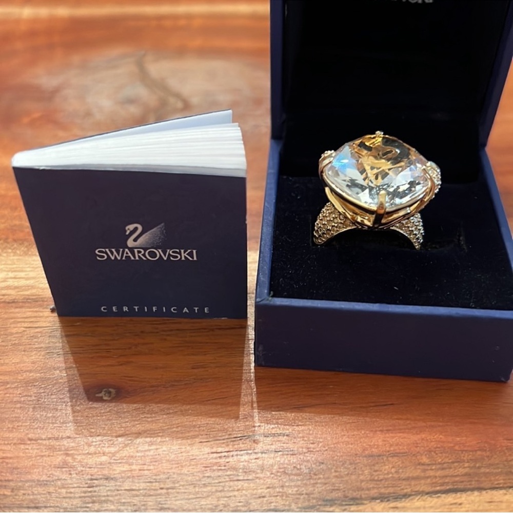 Swarovski Gold-Tone Statement Ring - image 6